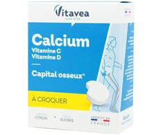 Vitavea Kalcis + vitaminai C ir D3, 24 kramtomos tabletės