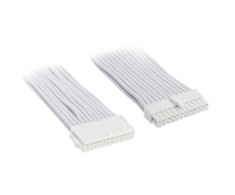 SilverStone maitinimo ilgintuvas SST-PP07E-MBW-V2, 24 kontaktų ATX (baltas, 30 cm)