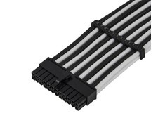 SilverStone ATX 24-Pin-Cable, 300mm - juodos spalvos/baltos spalvos