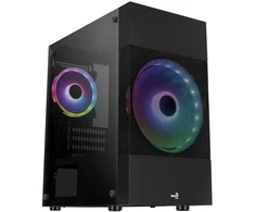 Aerocool Atomic Lite v2 Micro-ATX kompiuterio korpusas, RGB, Tempered Glass – juodos spalvos