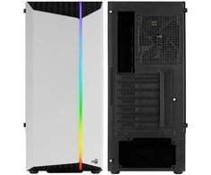 Aerocool Bionic v1 Mid Tower, RGB, Tempered Glass – Juodas/Baltas