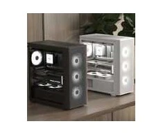Aerocool D501A PC-case, Midi-Tower, ATX, Tempered Glass - juodas