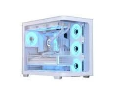 Aerocool P500C PC Case, Mid Tower, ATX, Tempered Glass – baltas