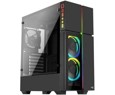 Aerocool Playa Midi-Tower, Tempered Glass - juodos spalvos