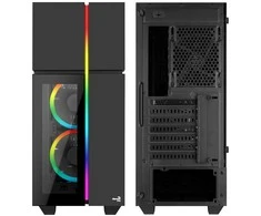 Aerocool Playa Mid Tower, Tempered Glass – Juodas