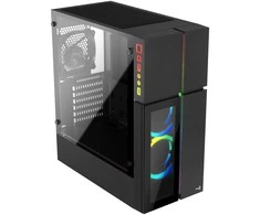 Aerocool Playa Midi-Tower, Tempered Glass - juodos spalvos