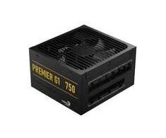 AeroCool Premier G1 80 PLUS Gold Power Supply, PCIe 5.1, ATX 3.1 – 750 Watt, juodas