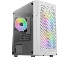 „Aerocool Trinity Mini-Tower V2“, grūdintas stiklas - baltos spalvos