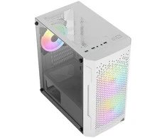 „Aerocool Trinity Mini-Tower V2“, grūdintas stiklas - baltos spalvos