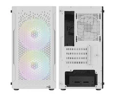 Aerocool Trinity Mini-Tower V2, Tempered Glass – baltas