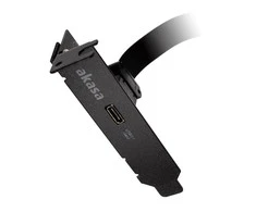 Akasa Low Profile PCI Bracket Adapteris, USB 3.1 Type C - juodas