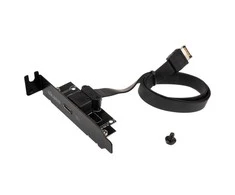 Akasa Low Profile PCI Bracket Adapteris, USB 3.1 Type C - juodas