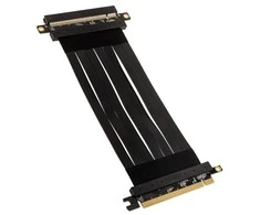 Akasa Riser Juodas X2 Mark IV, Premium PCIe 4.0 x16 stovo kabelis, 20 cm - juodas