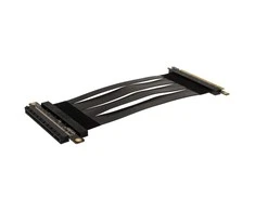 Akasa Riser Juodas X2 Mark IV, Premium PCIe 4.0 x16 stovo kabelis, 20 cm - juodas