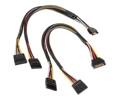 Akasa SATA Power Y Cable – 30cm, Pack of 2