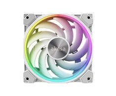 Akasa SOHO AR Addressable-RGB korpuso ventiliatorius, baltos spalvos – 120mm