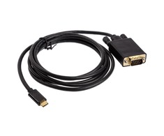 Akasa USB-C – D-Sub (VGA) USB laidas 1,8 m juodas (AK-CBCA17-18BK)