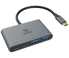 AKASA šakotuvas USB-C su 2x C tipo + 2x A tipo USB 3.2