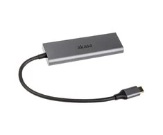 Akasa USB Type C iki 4x USB Type A – sidabrinė