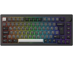 AKKO MonsGeek M1W SP Rožinė&amp;Baltas belaidė žaidimų klaviatūra, RGB, V3 Piano Pro Switch - sidabro spalvos, ANSI US