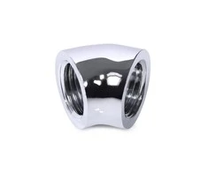 „Alphacool“ 45 laipsnių G1/4 colio lizdas į G1/4 colio lizdą, chromuotas