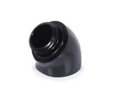 „Alphacool“ 45 laipsnių G1/4 colio lizdas į G1/4 colio kištuką, juodas