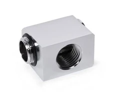 Alphacool Low Profile Adapteris 90 Degree G1/4 Inch Male to G1/4 Inch Female – Rotatable – Chrome