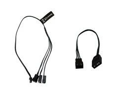 „Alphacool“ skaitmeninis RGB LED Y kabelis, 3 krypčių, su JST jungtimi, juodas, 30 cm