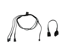 Alphacool Digital RGB LED Y-cable 3-way with JST connector, juodas – 60cm