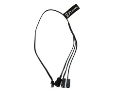 „Alphacool“ skaitmeninis RGB LED Y kabelis, 3 krypčių, su JST jungtimi, juodas, 30 cm