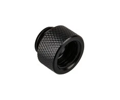„Alphacool“ jungties adapteris, tiesus G1/4 colio lizdas į G1/4 colio kištuką, juodas