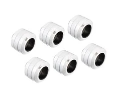 Alphacool Eiszapfen Pro fitting 16mm hard tube G1/4, 6-Pack – baltas