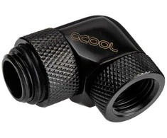 Alphacool Eiszapfen Angle Adapteris 90 Degrees Rotatable G1/4 Female to G1/4 Male – Juodas