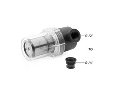 „Alphacool ES Big Inline“ dalelių filtras 2x G1/2" su adapteriu į G1/4"