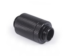 „Alphacool ES D“ kištukas, 25,5 mm, G1/4 IG į G1/4 IG - gilus juodas