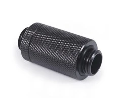Alphacool ES D-Plug, 31.5-46.5mm, G1/4 male to G1/4 male – juodas