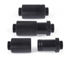 Alphacool ES D-Plug, 31.5-46.5mm, G1/4 male to G1/4 male – juodas