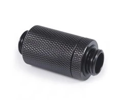Alphacool ES D-Plug, 31.5-46.5mm, G1/4 male to G1/4 male – juodas