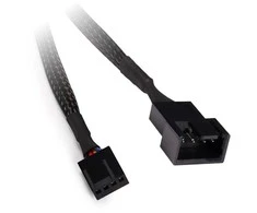 Alphacool fan cable 4-pin to 4-pin extension 60cm – juodas