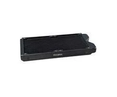 „Alphacool Phobya R27-S240“ radiatorius, 240 mm radiatorius, 18 FPI, varinės plokštelės, 2x G1/4 colių jungtys - juodos spalvos