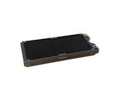 Alphacool „Phobya R27-S280“ radiatorius, 280 mm radiatorius, 18 FPI, varinės pelekai, 2x G1/4 colių jungtys – juodas