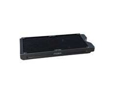Alphacool „Phobya R27-S280“ radiatorius, 280 mm radiatorius, 18 FPI, varinės pelekai, 2x G1/4 colių jungtys – juodas
