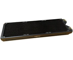 „Alphacool Phobya R27-S360“ radiatorius, 360 mm radiatorius, 18 FPI, varinės plokštelės, 2x G1/4 colių jungtys – juodos spalvos