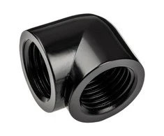 Alphacool Eiszapfen Adapteris 90 Degree G1/4 Inch Female to G1/4 Inch Female – Juodas