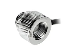 Alphacool Eiszapfen temperatūros jutiklis G1/4 vyriškas/vyriškas su moterišku adapteriu – chromas
