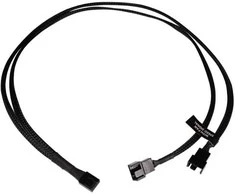 Alphacool Y-Splitter 4-pin to 2x 4-pin PWM 60cm – juodas