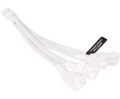 „Alphacool“ Y skirstytuvas, 4 kontaktų į 4 x 4 kontaktų PWM, 15 cm, baltas