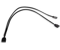 Alphacool Alphacool Y-Splitter aRGB 3 kontaktų iki 2x 3 kontaktų 30 cm - juodas