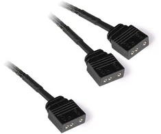 Alphacool Alphacool Y-Splitter aRGB 3 kontaktų iki 2x 3 kontaktų 30 cm - juodas
