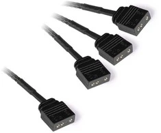 Alphacool Y-Splitter aRGB 3-pin to 3x 3-pin 15cm – juodos spalvos